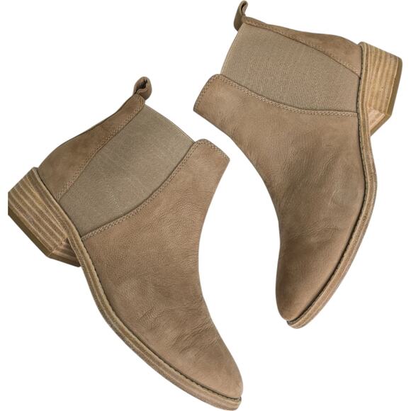 Eileen Fisher Ankle Boots Chelsea 8 Blink Tumbled Nubuck Booties - Picture 1 of 13